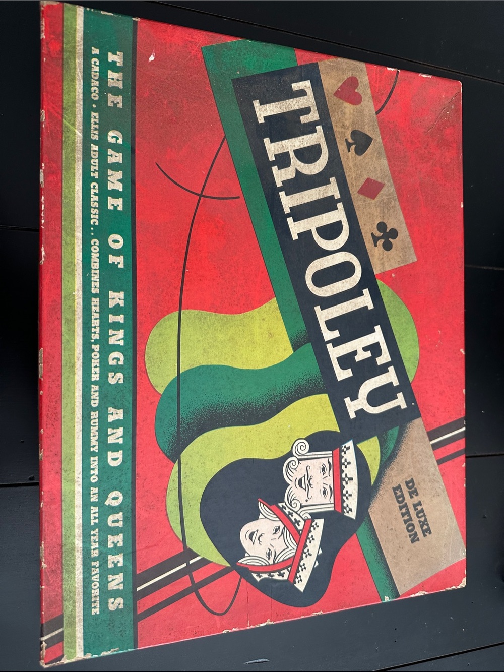 Vintage Tripoley Game Mat and Box